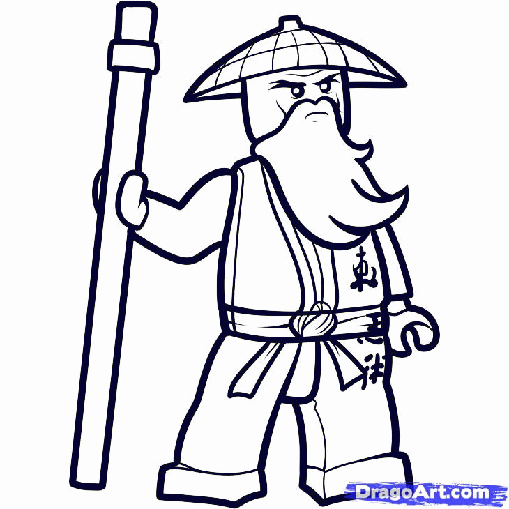 730x730 How To Draw Sensei Wu, Ninjago, Step By Step, Cartoon Network