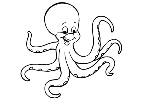 474x332 Cartoon Octopus Coloring Page Amp Coloring Book