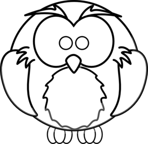 299x291 Cartoon Owl Outline Clip Art