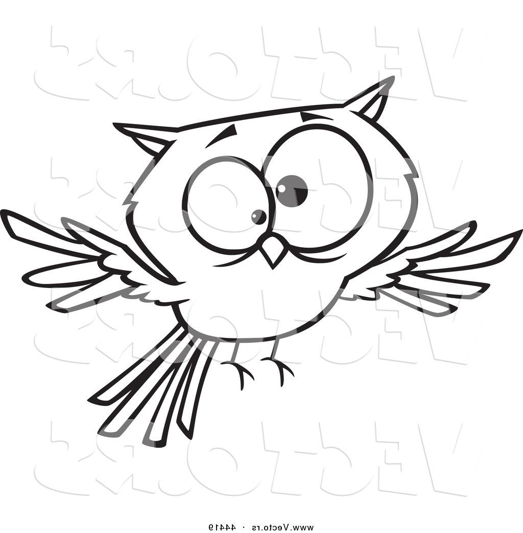 1024x1044 Hd Vector Of Cross Eyed Cartoon Owl Coloring Page Outline By