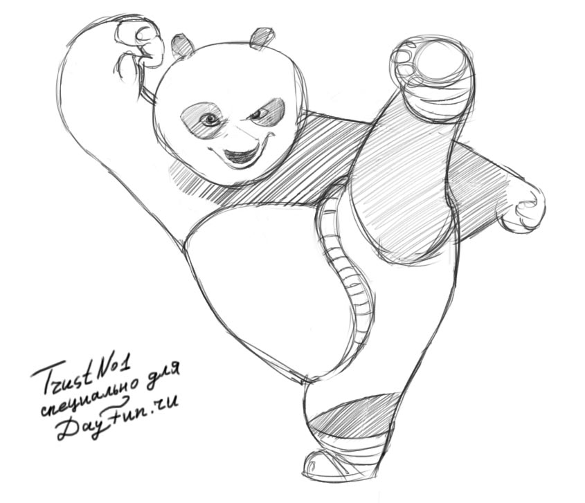 845x727 How To Draw Kung Fu Panda Step By Step Easy