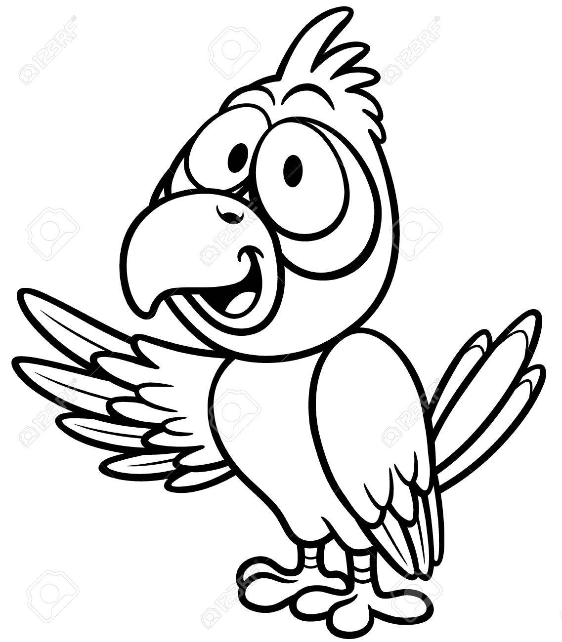 1137x1300 Vector Illustration Of Cartoon Parrot