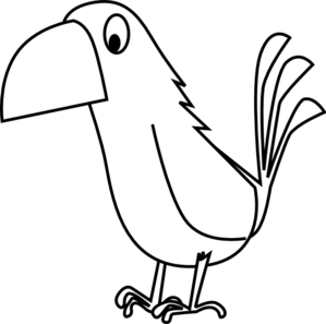 299x297 White Cartoon Parrot Clip Art