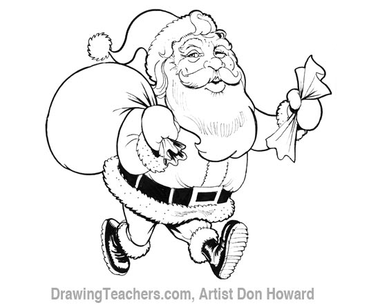 550x442 Cartoon Santa Claus