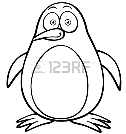 422x450 Vector Illustration Of Penguin Cartoon