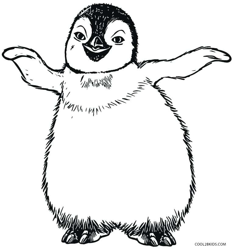 768x821 Cute Penguin Coloring Pages Free Penguin Coloring Pages Cute