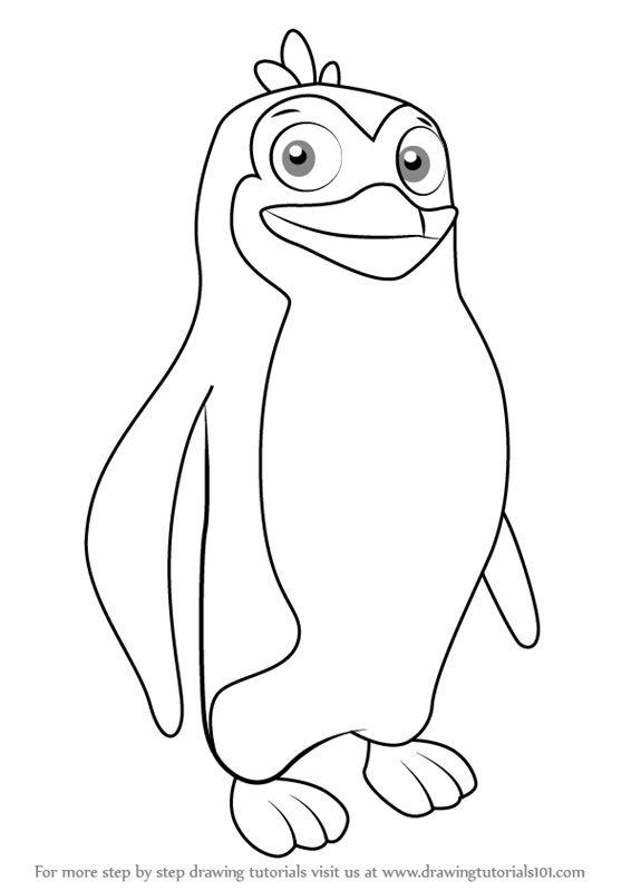 566x800 Learn How To Draw The Penguins From Paw Patrol (Paw Patrol) Step