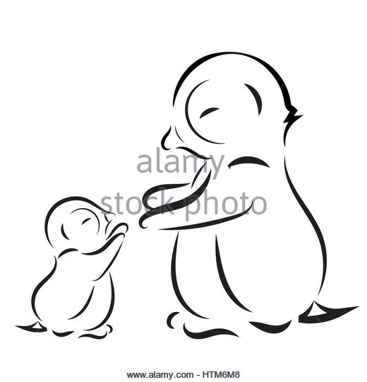 520x540 Cartoon Penguin Animal Outline Stock Photos Amp Cartoon Penguin