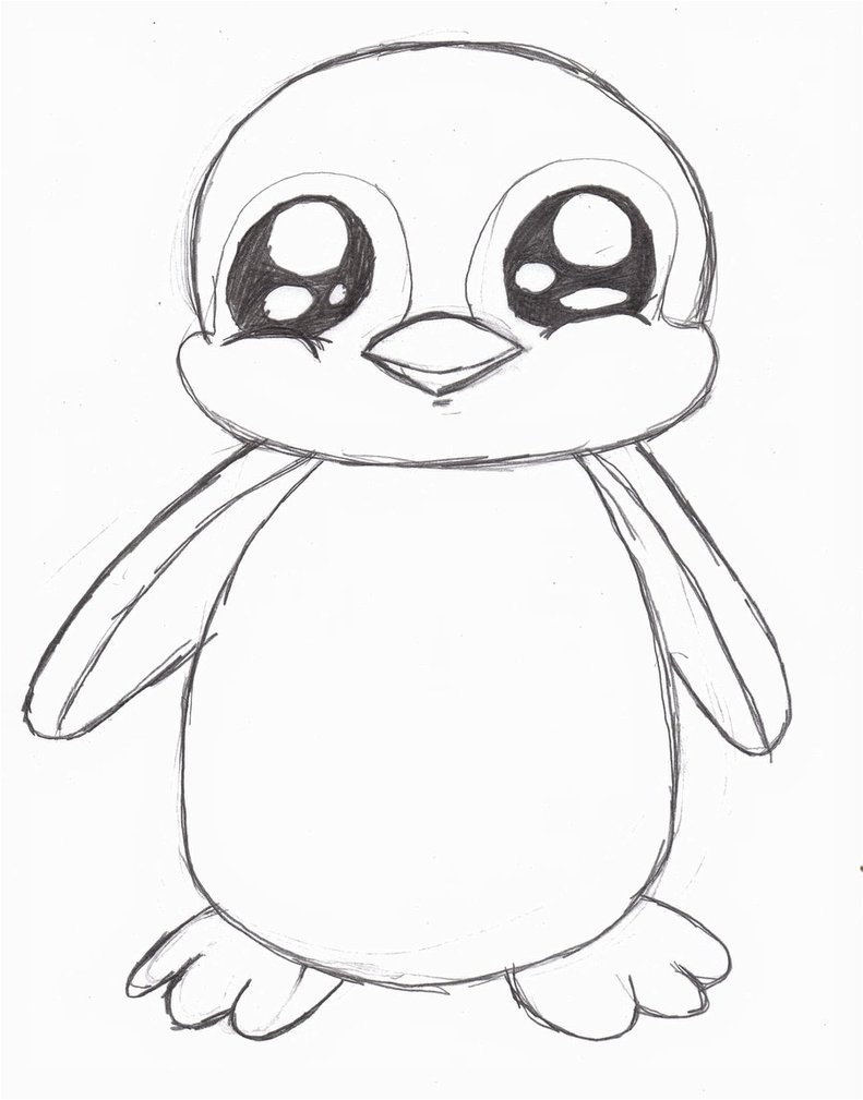 791x1009 Penguin Drawing
