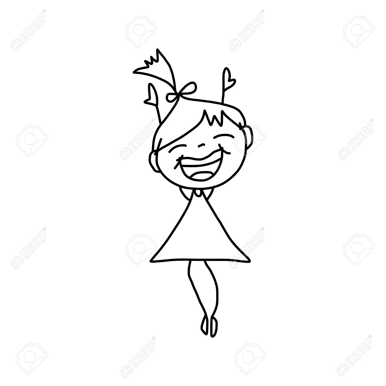 1300x1300 Hand Drawing Cartoon Character Happy People Royalty Free Cliparts