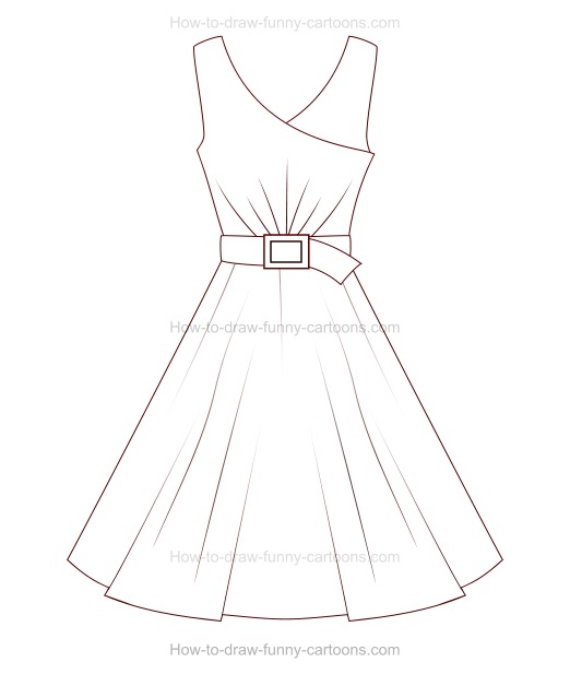 522x617 To Draw A Cartoon Dress