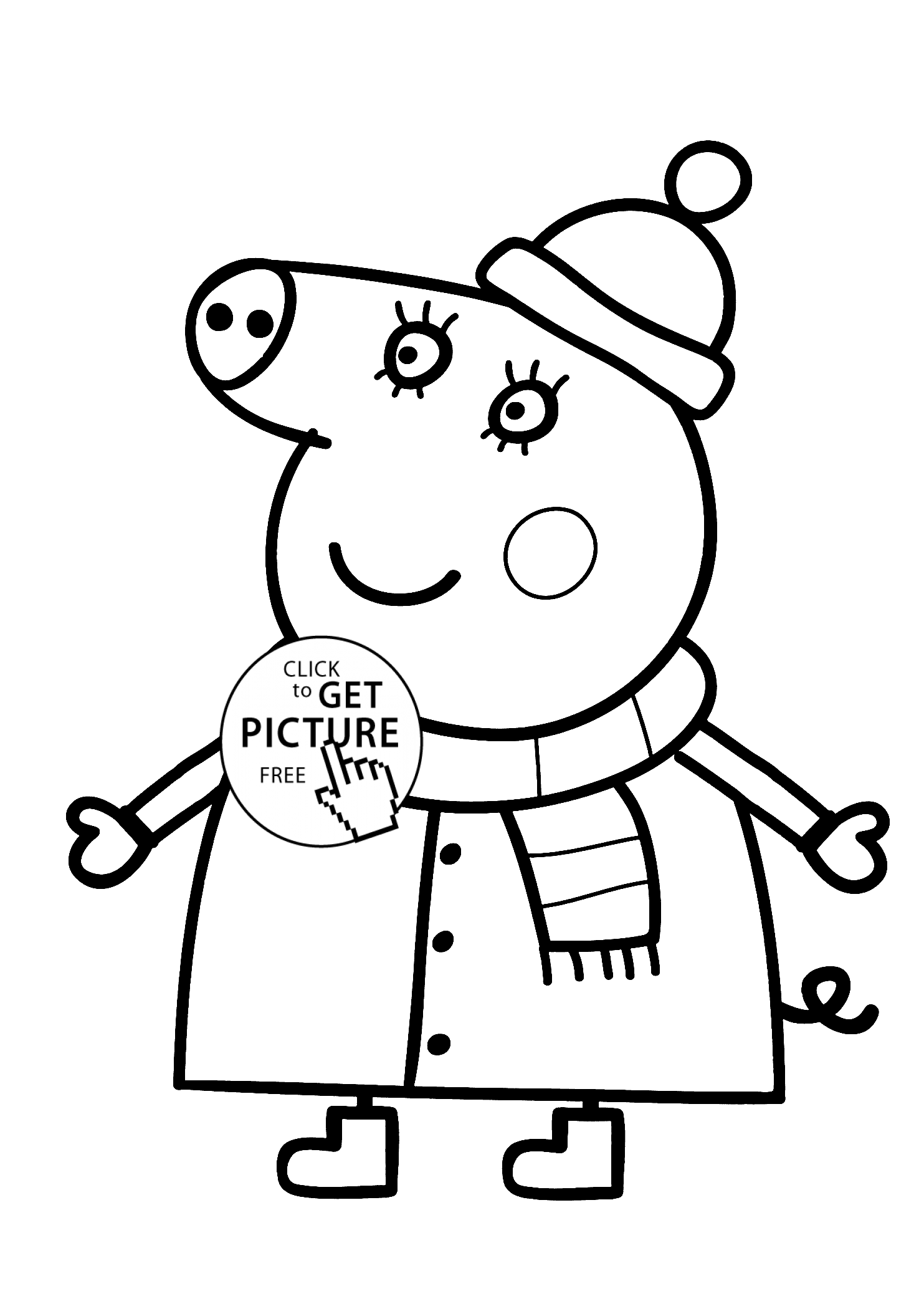 1483x2079 From Peppa Pig Cartoon Coloring Pages For Kids, Printable Free