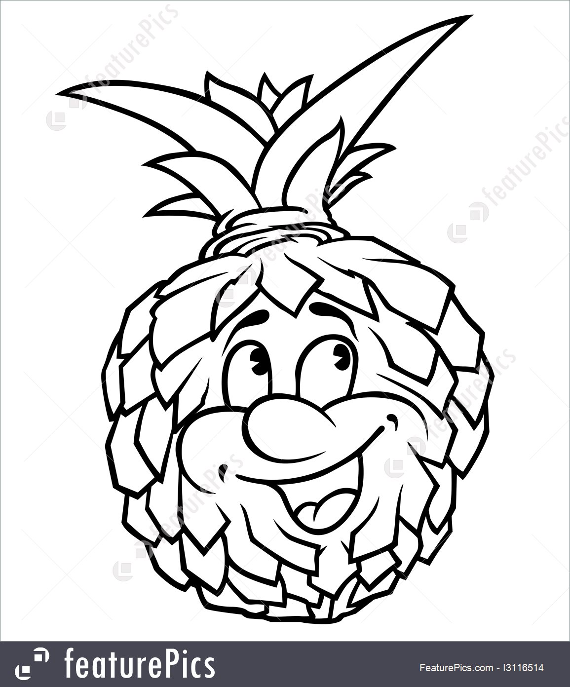 1155x1392 Pineapple Illustration