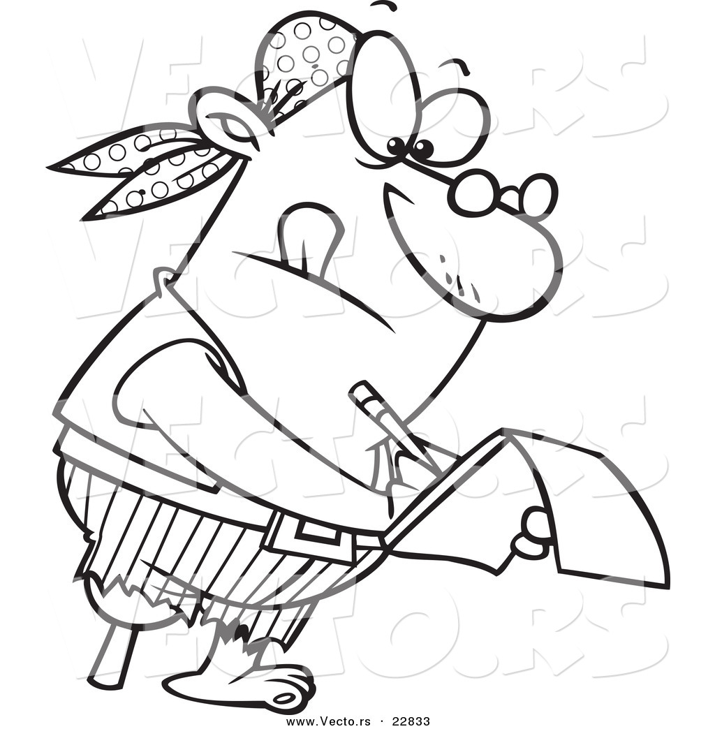 1024x1044 Vector Of A Cartoon Nerdy Pirate