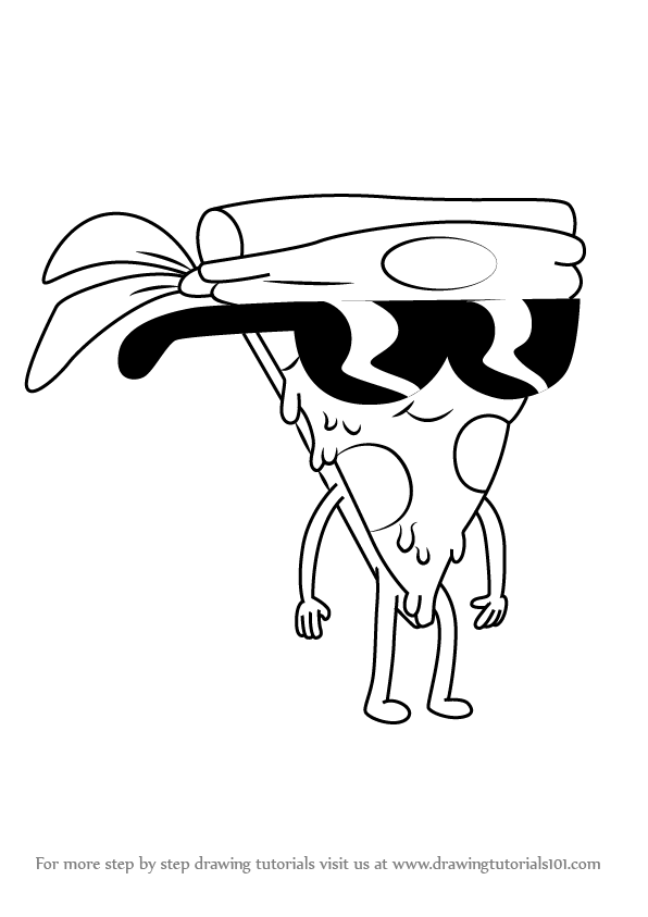 596x843 Learn How To Draw Pizza Steve From Uncle Grandpa (Uncle Grandpa