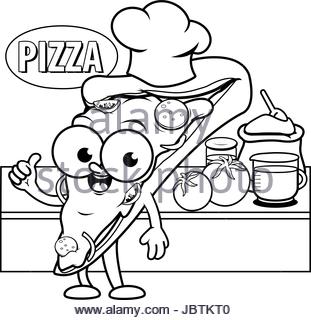 311x320 Cartoon Black Pizza Chef Stock Vector Art Amp Illustration, Vector