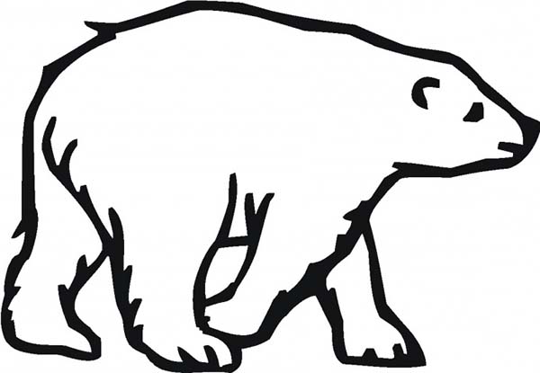 600x415 Coloring Pages Draw A Polar Bear Cartoon Polar Bear Coloring Pages