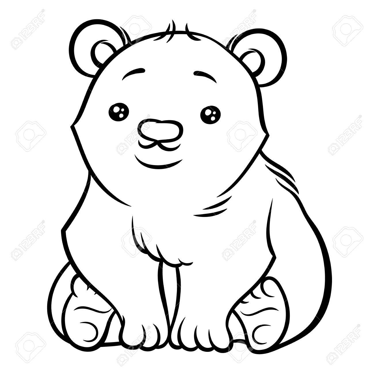 1300x1300 Illustration Of Cute Cartoon Baby Polar Bear Royalty Free Cliparts