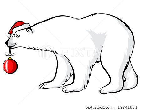 450x353 Cartoon Christmas Polar Bear