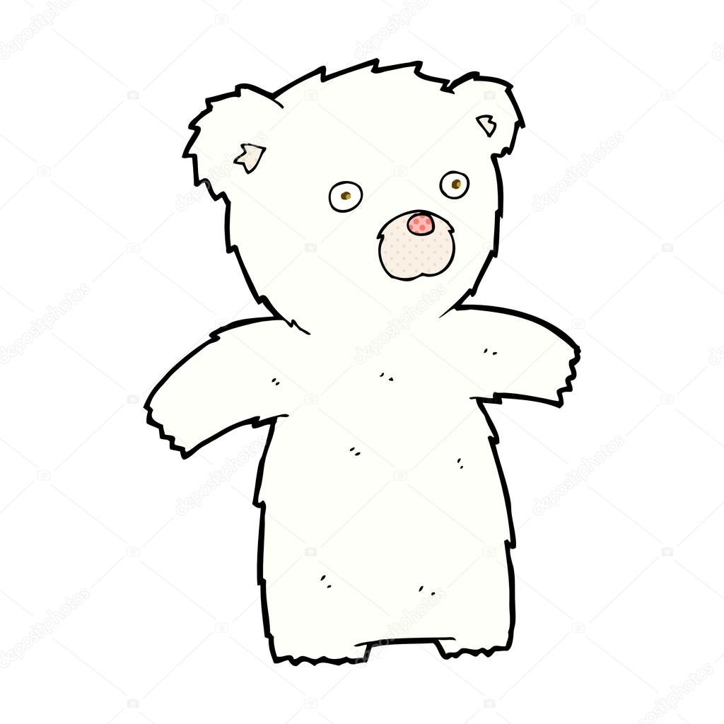 1024x1024 Comic Cartoon Polar Bear Stock Vector Lineartestpilot