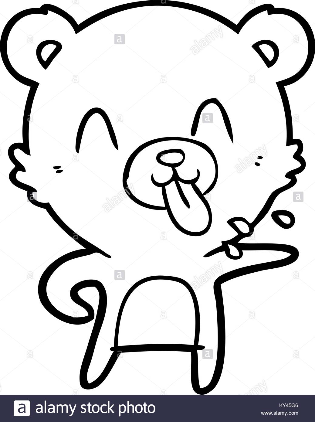 1038x1390 Rude Cartoon Polar Bear Sticking Out Tongue Stock Vector Art