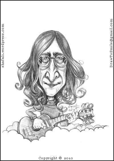 400x565 Caricaturecartoon John Lennon Of The Beatles! Caricatures
