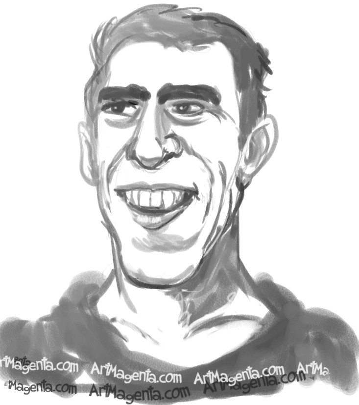 733x825 Caricatures Michael Phelps