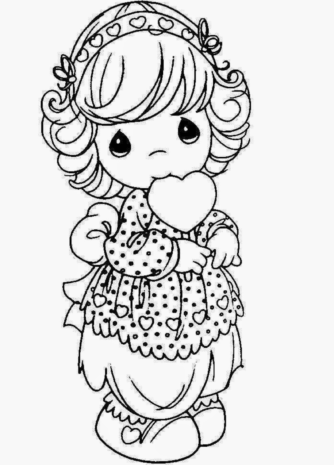 1149x1600 Colours Drawing Wallpaper Beautiful Princess Doll Coloring Page