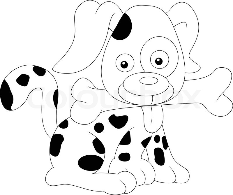 800x669 Cute Puppy Cartoon Sketch Stock Vector Colourbox