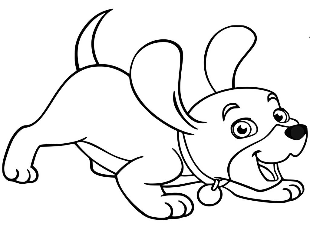 1024x749 Cartoon Puppy Coloring Pages