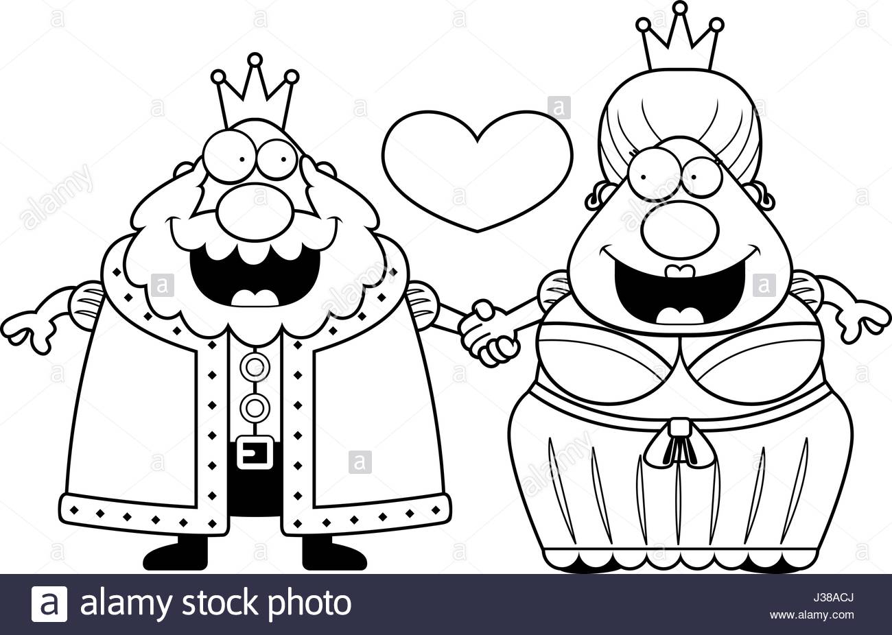 1300x926 A Cartoon Illustration Of A King And Queen Holding Hands And