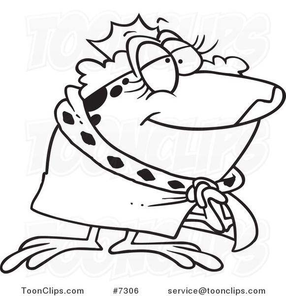581x600 Cartoon Black And White Line Drawing Of A Frog Queen