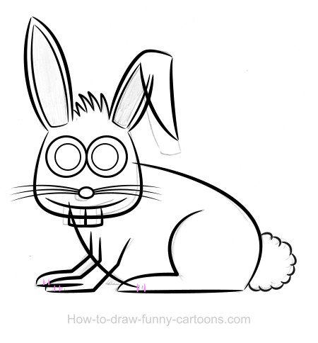 450x484 Rabbit Drawing (Sketching + Vector)