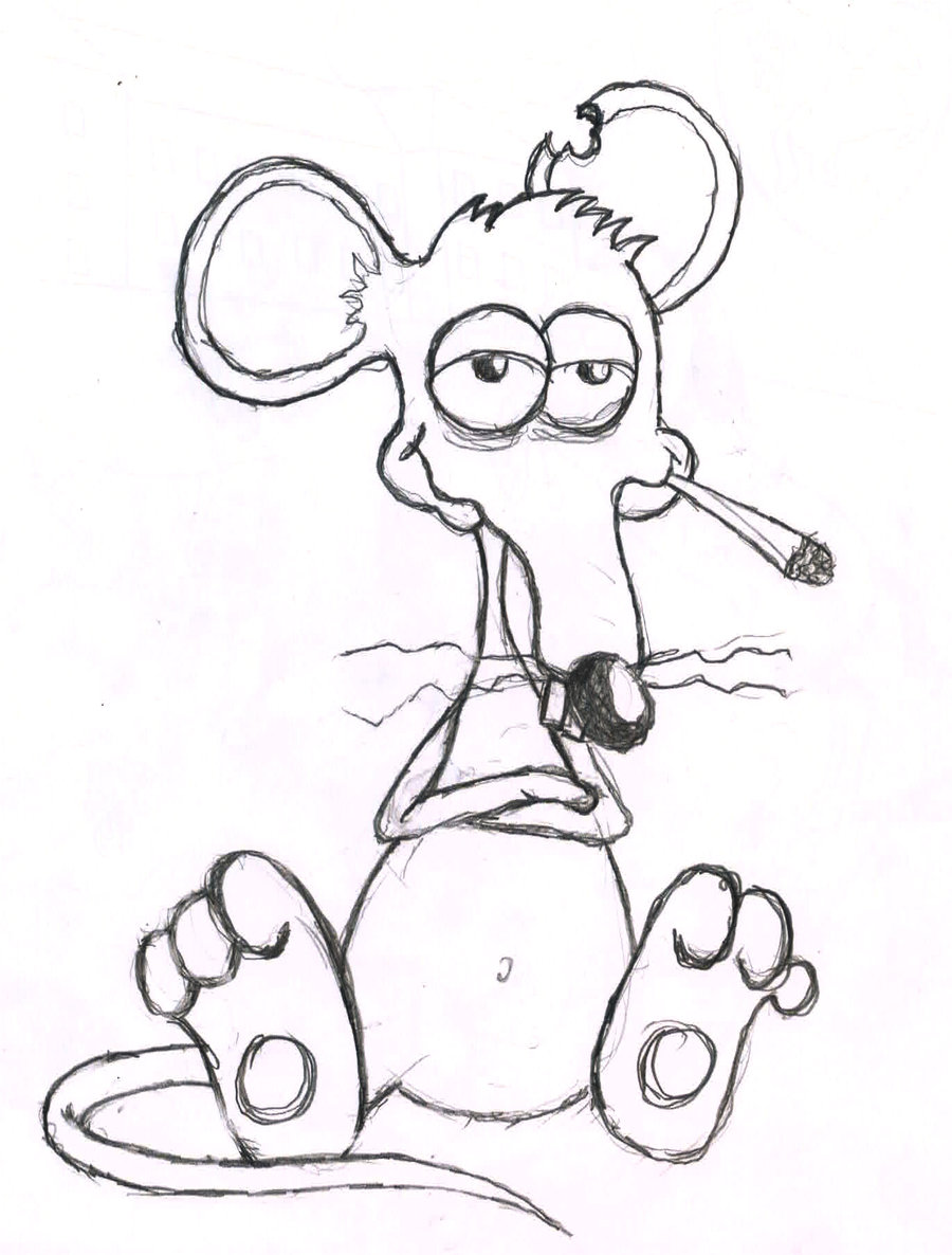 900x1186 The Smoking Rat By Mistawolf