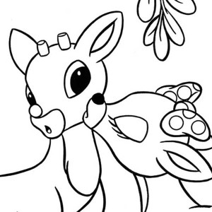 300x300 Drawing Rudolph The Red Nosed Reindeer Coloring Page Color Luna