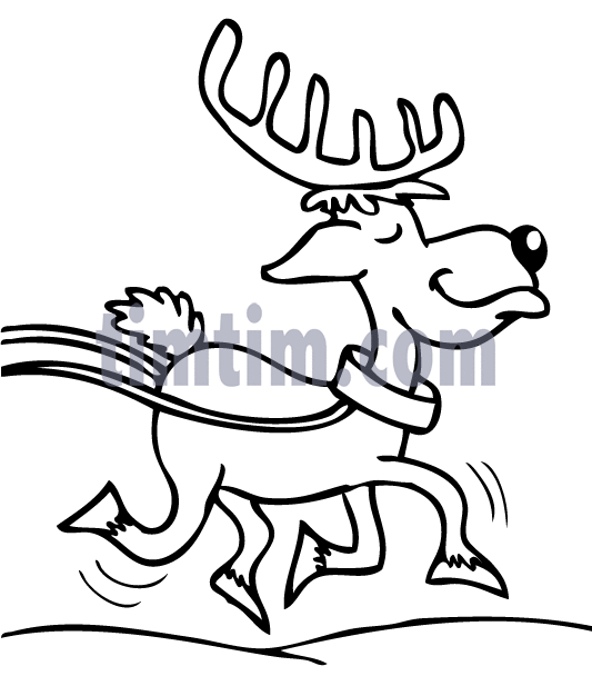 533x626 Free Drawing Of Reindeer Bw From The Category Christmas
