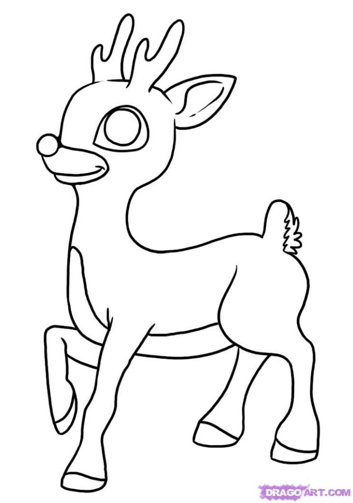 718x1024 How To Draw A Reindeer Cartoon Tags How To Draw A Raindeer How