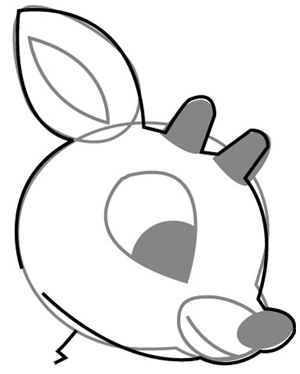 300x374 How To Draw Rudolph The Red Nosed Reindeer Step By Step Drawing