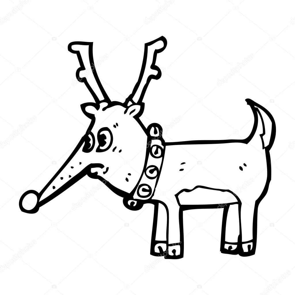 1024x1024 Ugly Christmas Reindeer Cartoon Stock Vector Lineartestpilot