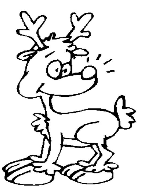 600x831 Cartoon Of Rudolph The Red Nosed Reindeer Coloring Page Color Luna