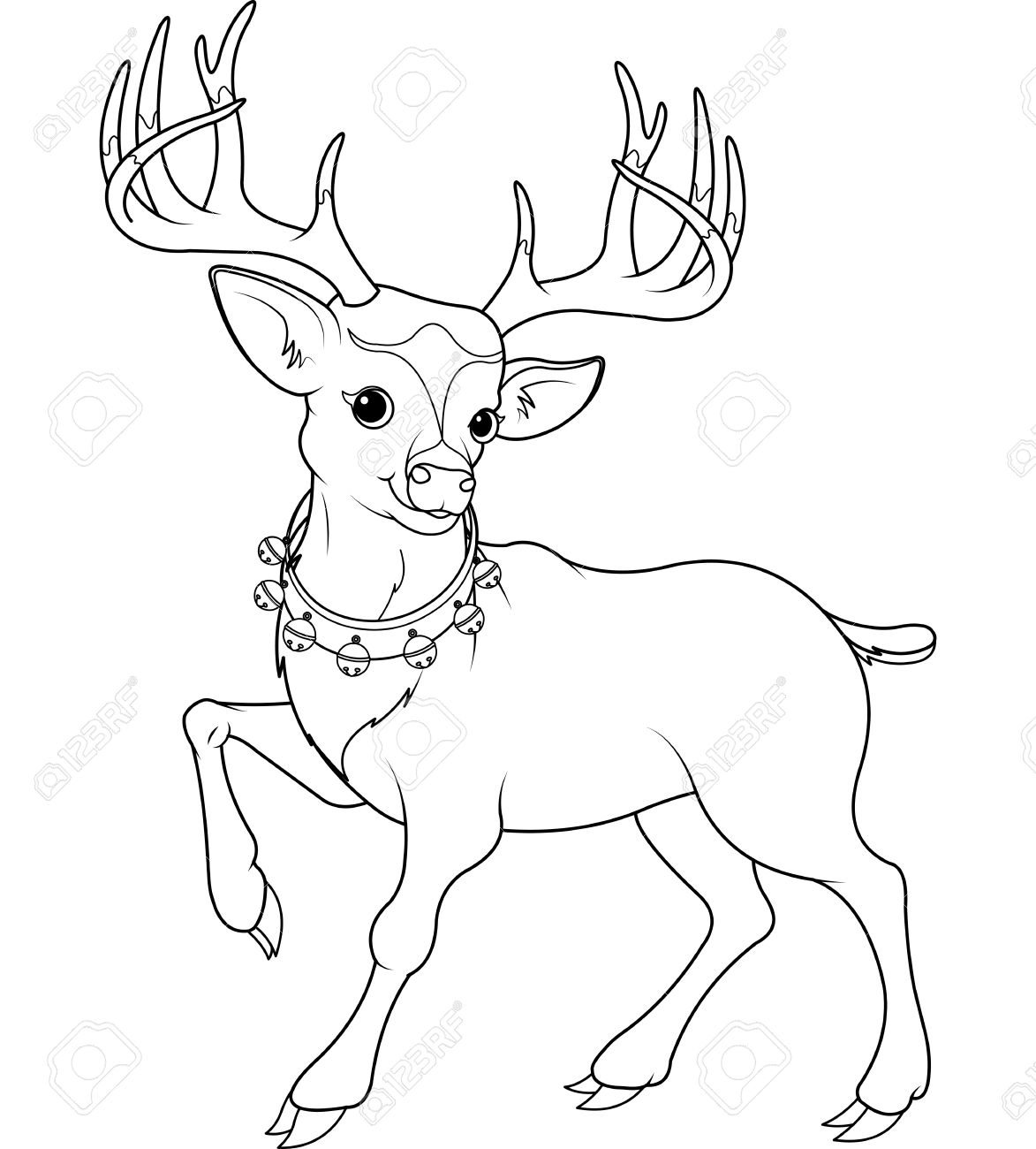 1173x1300 Coloring Page Of Cartoon Reindeer Rudolf Royalty Free Cliparts