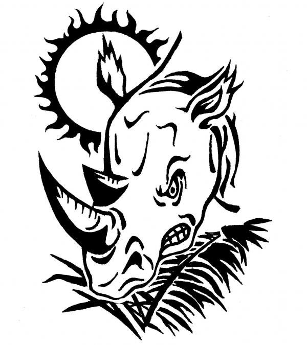 600x675 30 Best Cartoon Rhino Tattoo Images On Rhino Tattoo