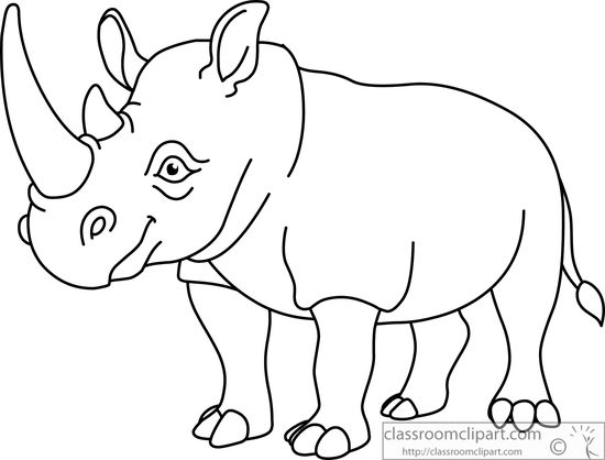 550x418 Drawn Rhino Clipart