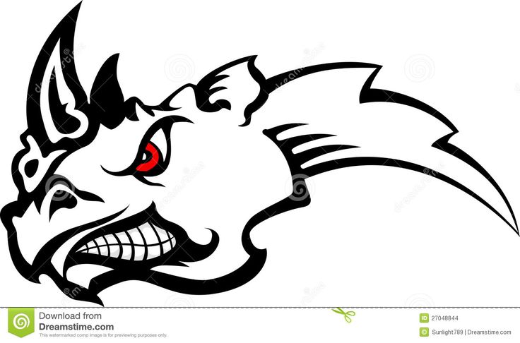 736x486 Angry Rhino Cartoon Angry Rhinoceros Tattoo Tribal Cartoon Rhino