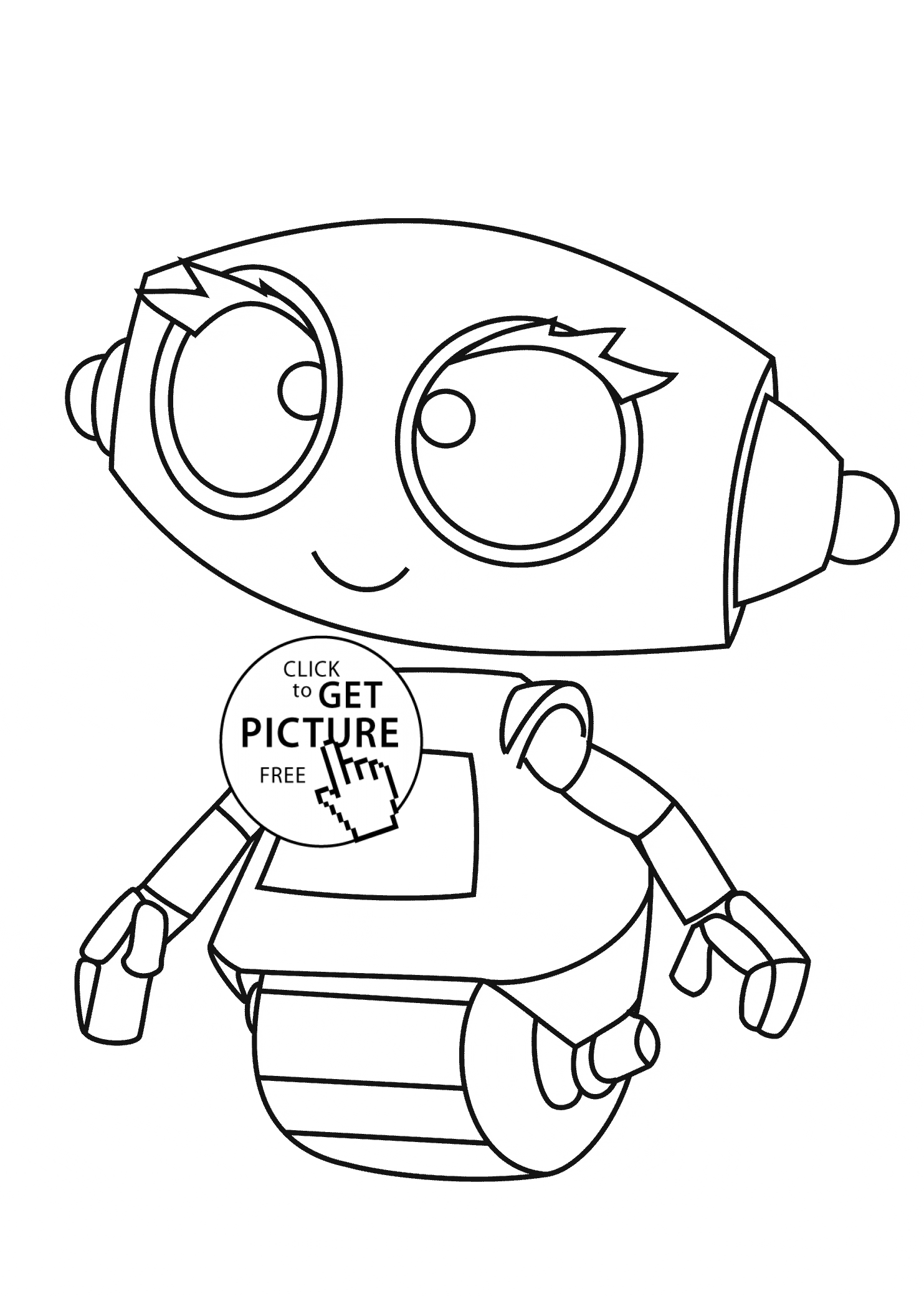 1483x2079 Rob Robot Cartoon Coloring Pages For Kids, Printable Free