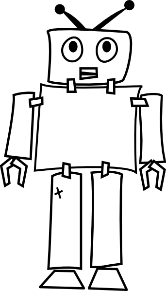 342x598 Robot Outline Clip Art