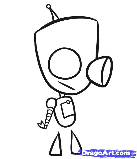 544x633 How To Draw How To Draw 1 Robot, Drawings