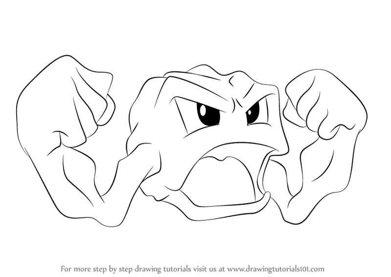 800x566 Learn How To Draw Geodude From Pokemon (Pokemon) Step By Step