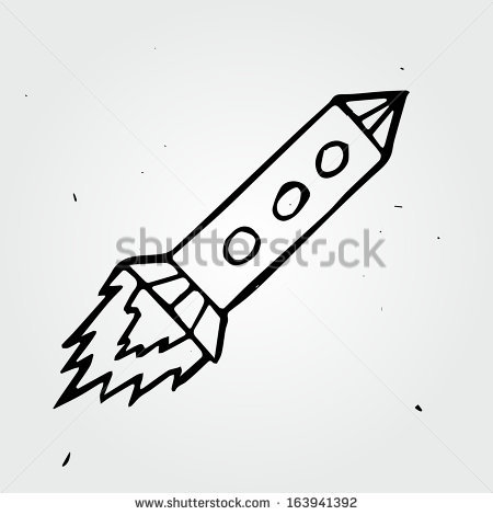 450x470 Drawn Rocket