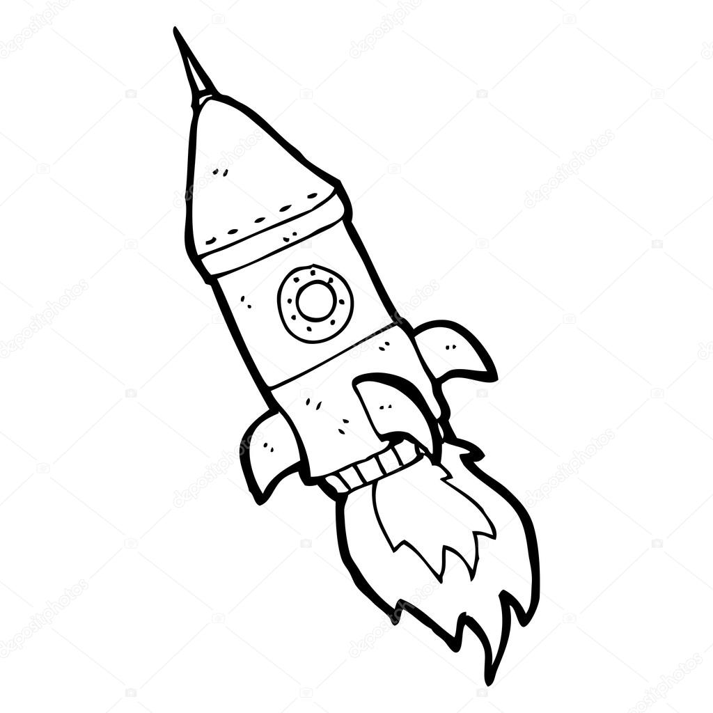 1024x1024 Space Rocket Cartoon Stock Vector Lineartestpilot